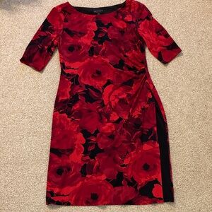 Black and Red Floral Dress